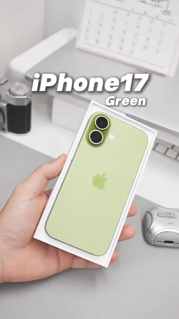 Probabile colore verde dell'iPhone 17