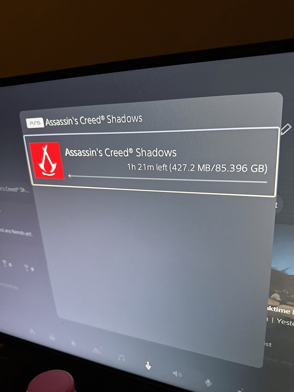 Dimensione del file di installazione di Assassin's Creed Shadows