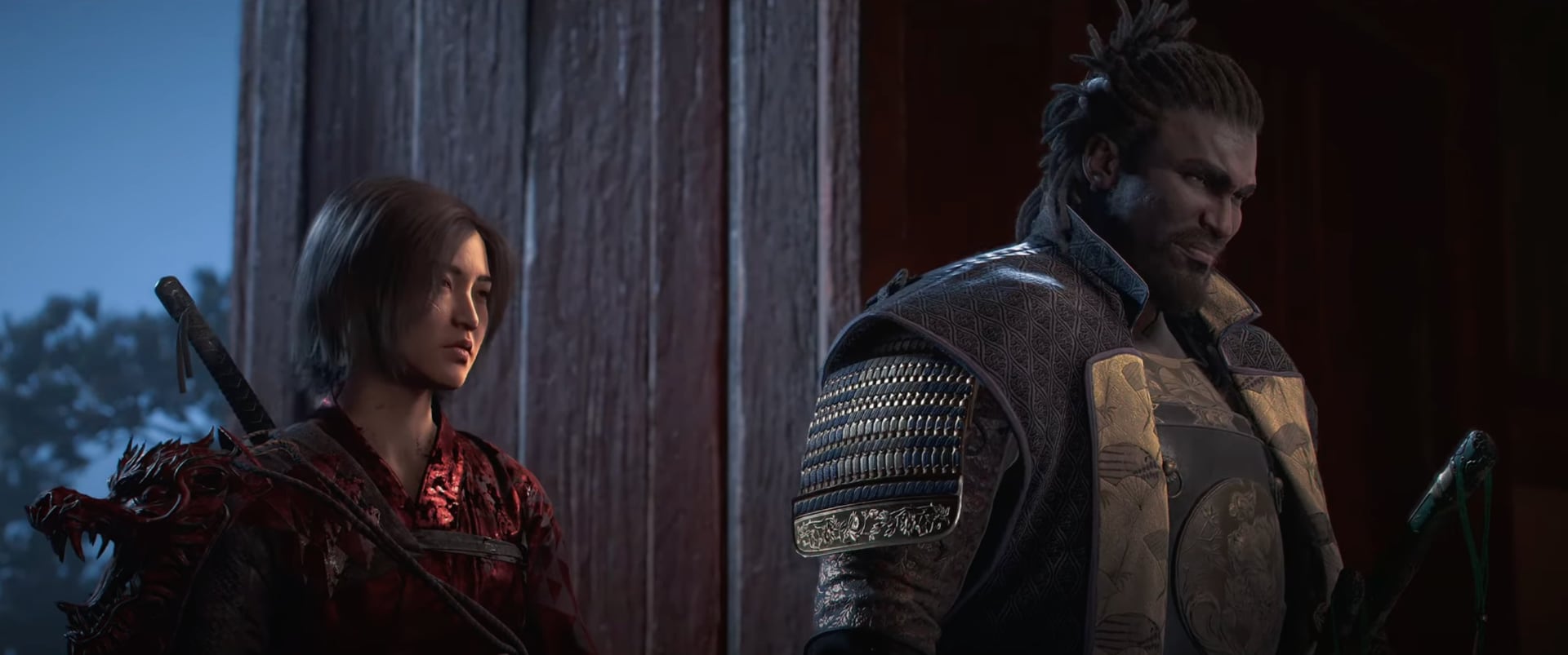 Un fotogramma della scena tagliata in Assassin's Creed Shadows