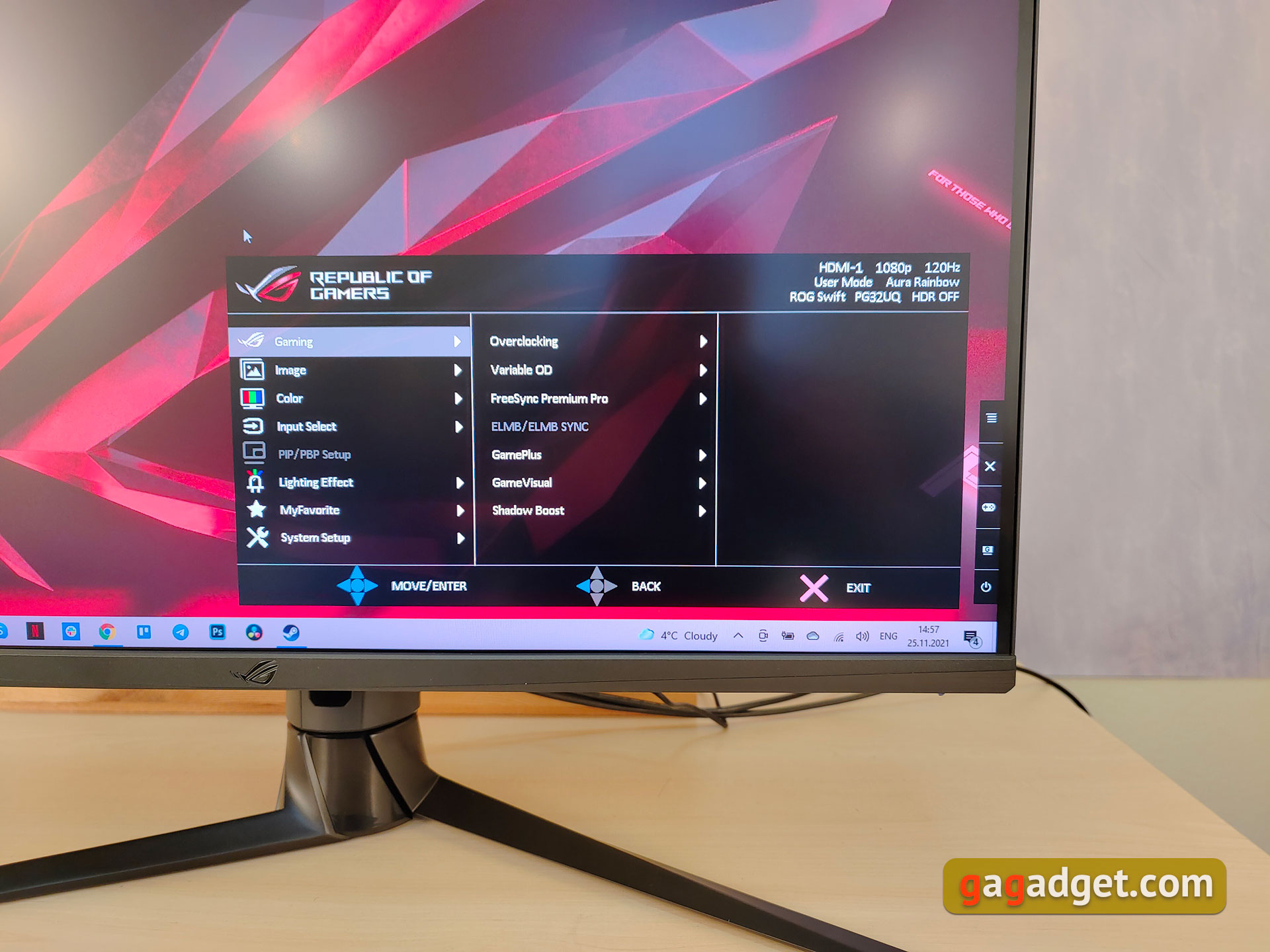 Recensione ASUS ROG Swift PG32UQ: monitor da gioco 4K a punti quantici-33