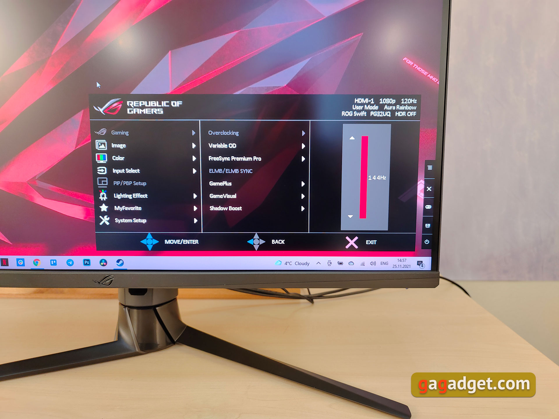 Recensione ASUS ROG Swift PG32UQ: monitor da gioco 4K a punti quantici-35