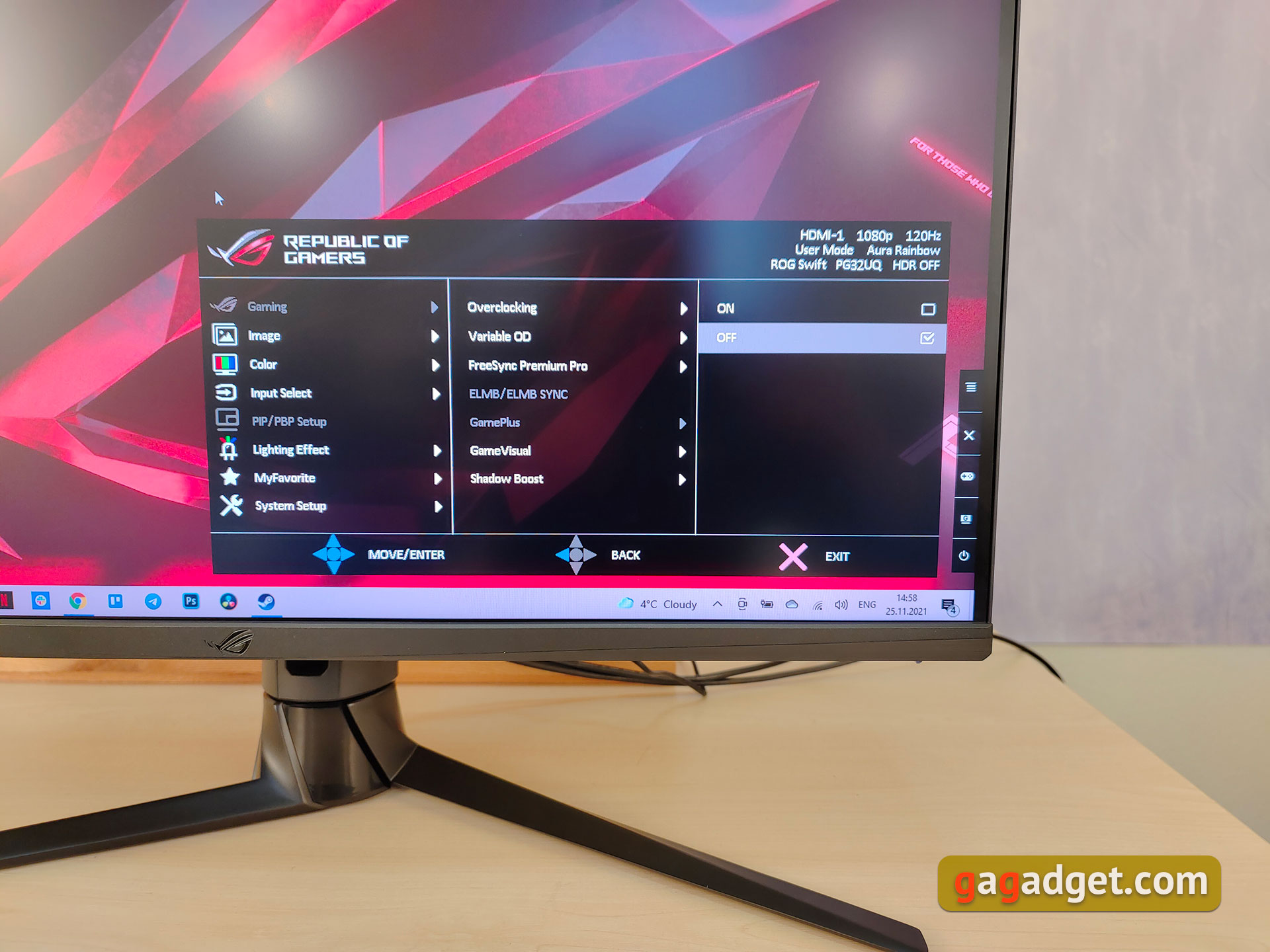 Recensione ASUS ROG Swift PG32UQ: monitor da gioco 4K a punti quantici-41