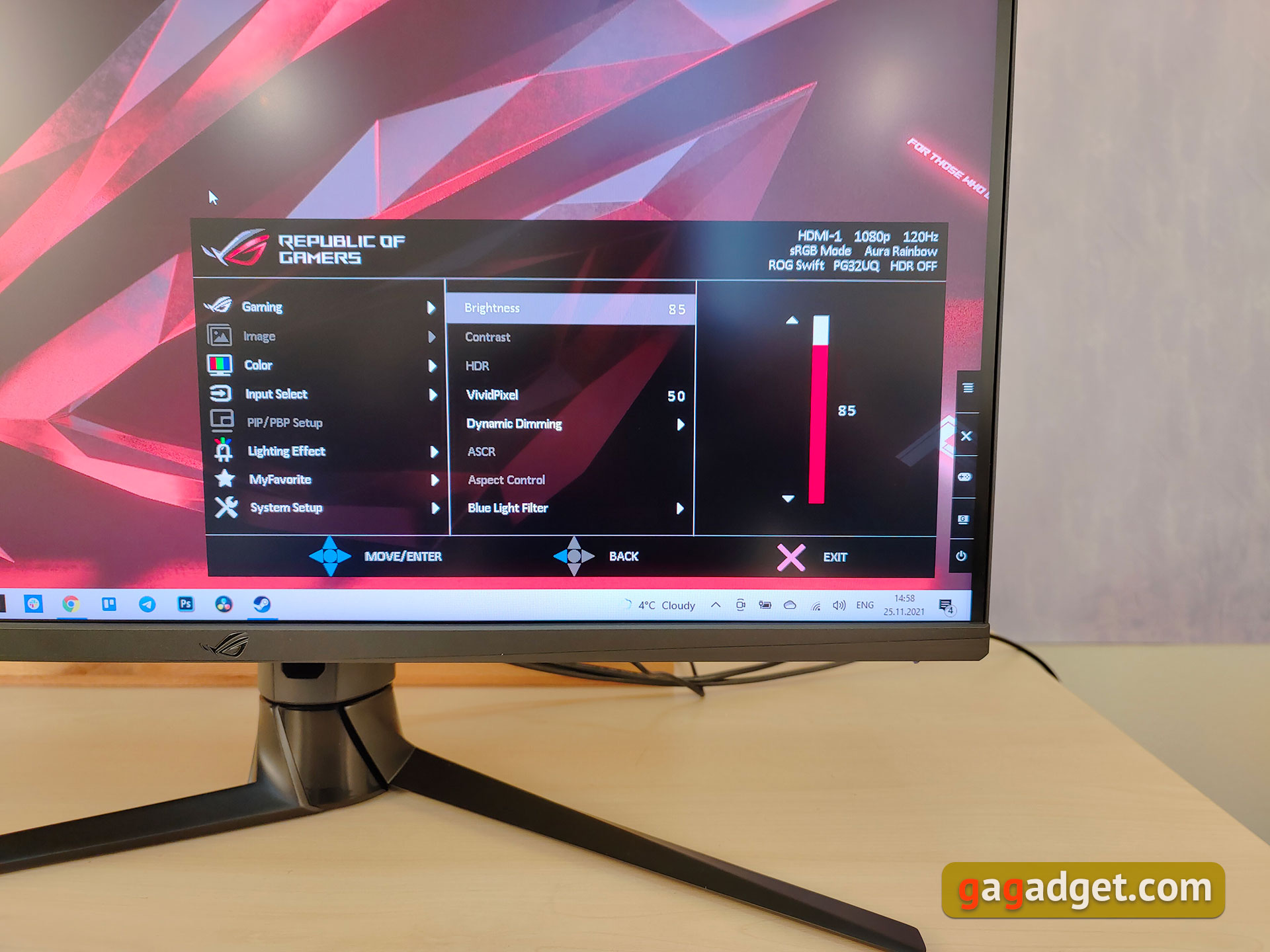 Recensione ASUS ROG Swift PG32UQ: monitor da gioco 4K a punti quantici-46