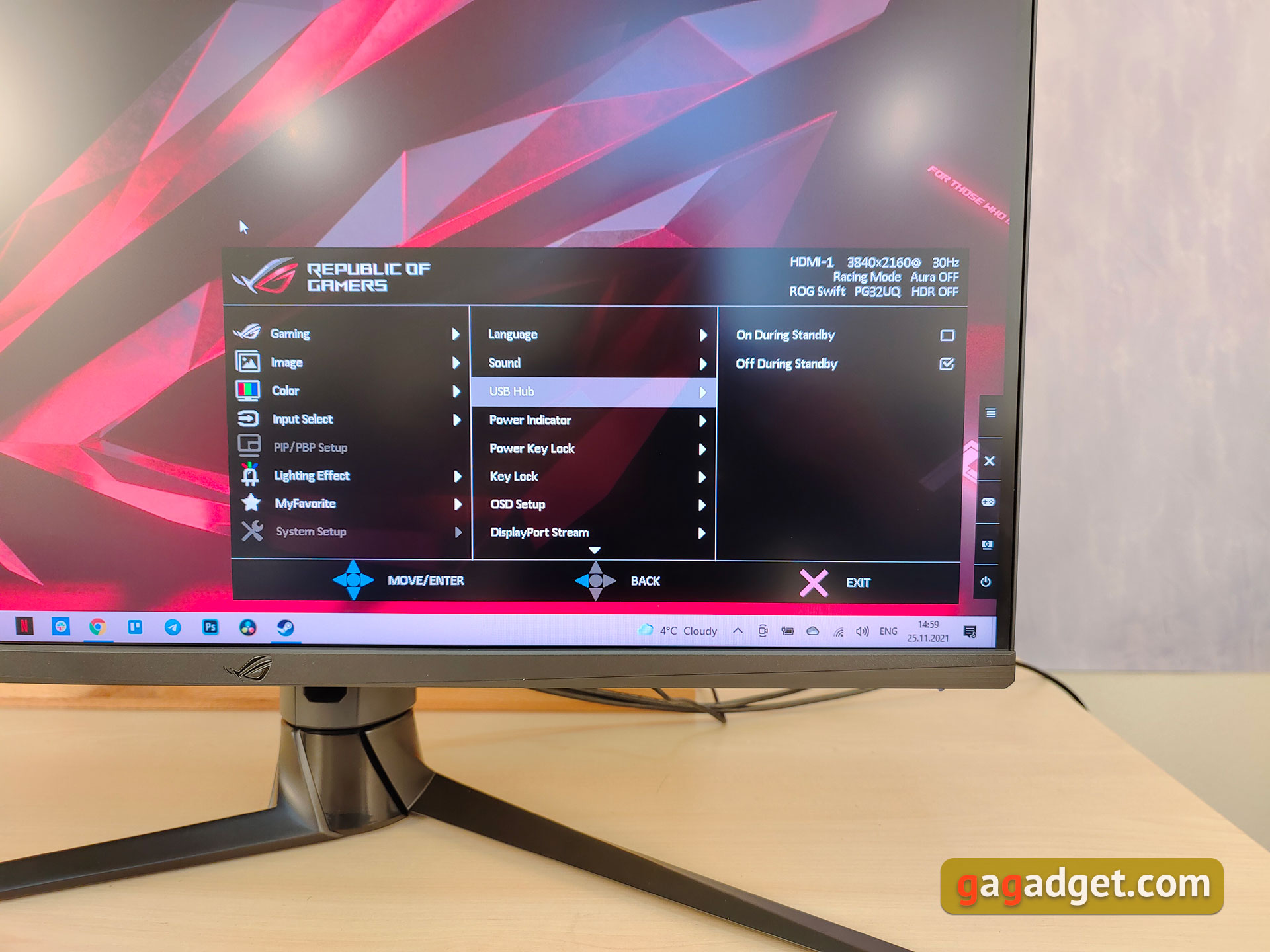 Recensione ASUS ROG Swift PG32UQ: monitor da gioco 4K a punti quantici-53