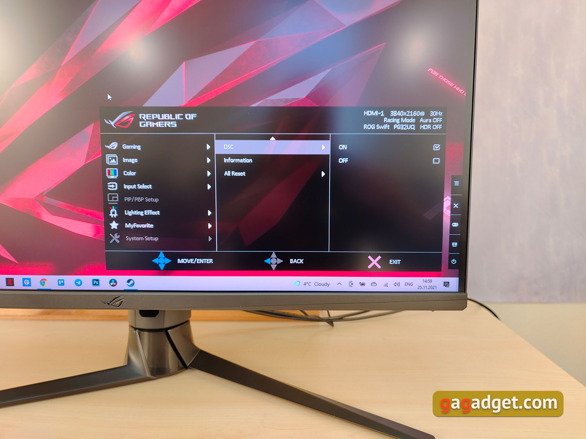 Recensione ASUS ROG Swift PG32UQ: monitor da gioco 4K a punti quantici-54