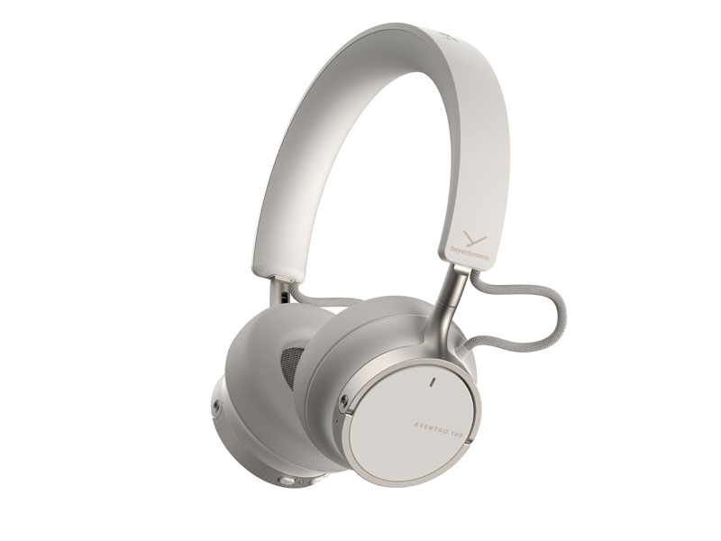 Vista prospettica delle cuffie Beyerdynamic Aventho 100 bianche