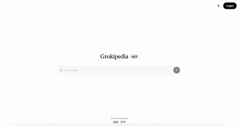 Pagina principale di Grokipedia