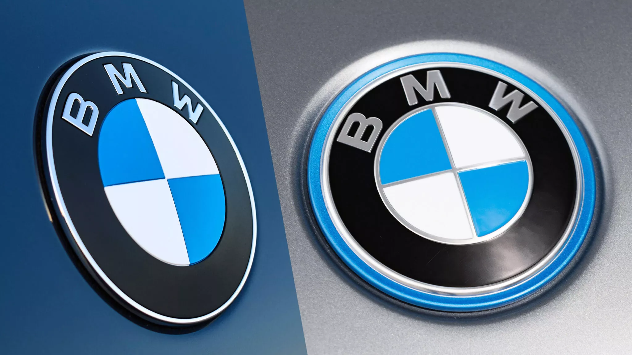 Versioni aggiornate e vecchie dell'emblema BMW