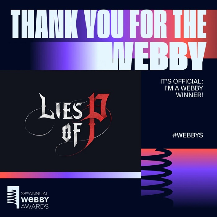 Lies of P ha vinto tre premi ai Webby Awards 2024, battendo Baldurʼs Gate 3-2 Lies of P ha vinto tre premi ai Webby Awards 2024, battendo Baldurʼs Gate 3-2