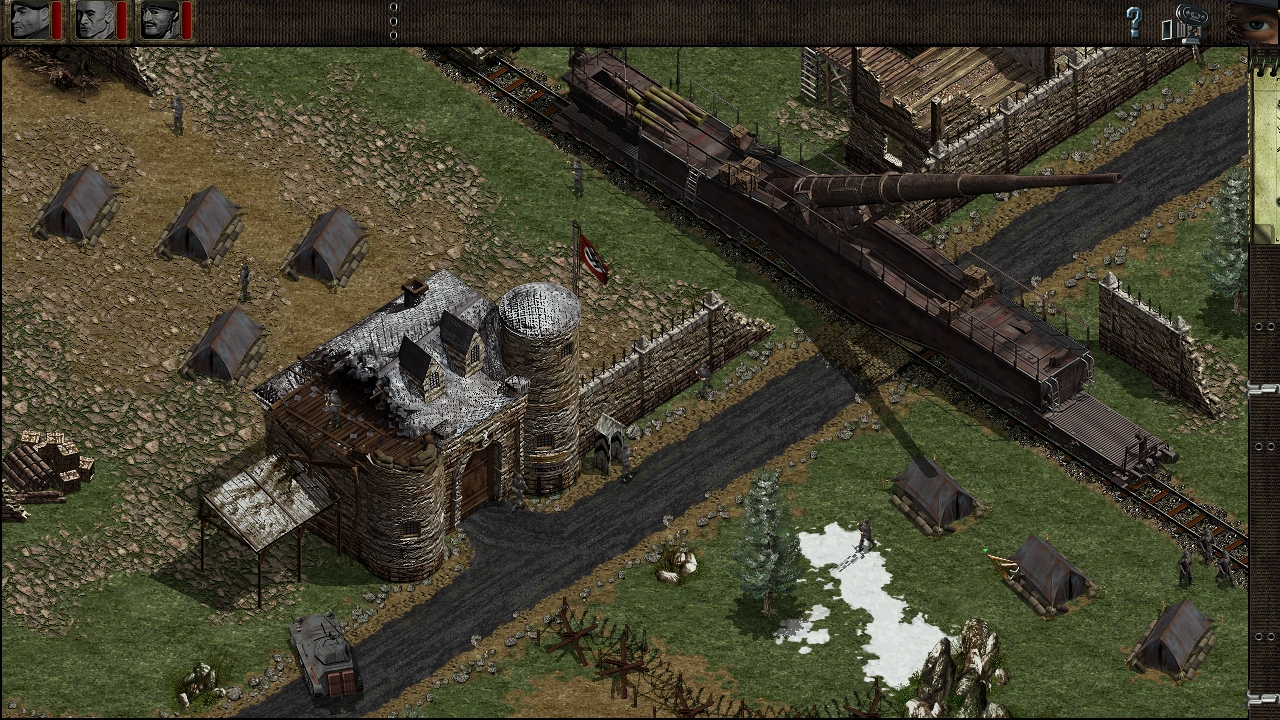 Grafica in Commandos: Behind Enemy Lines nel 1998