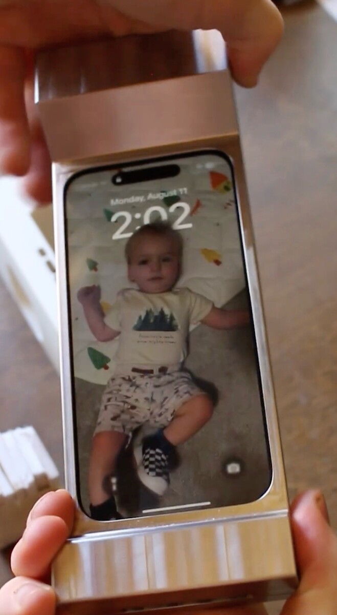 Metallic looking case - front view