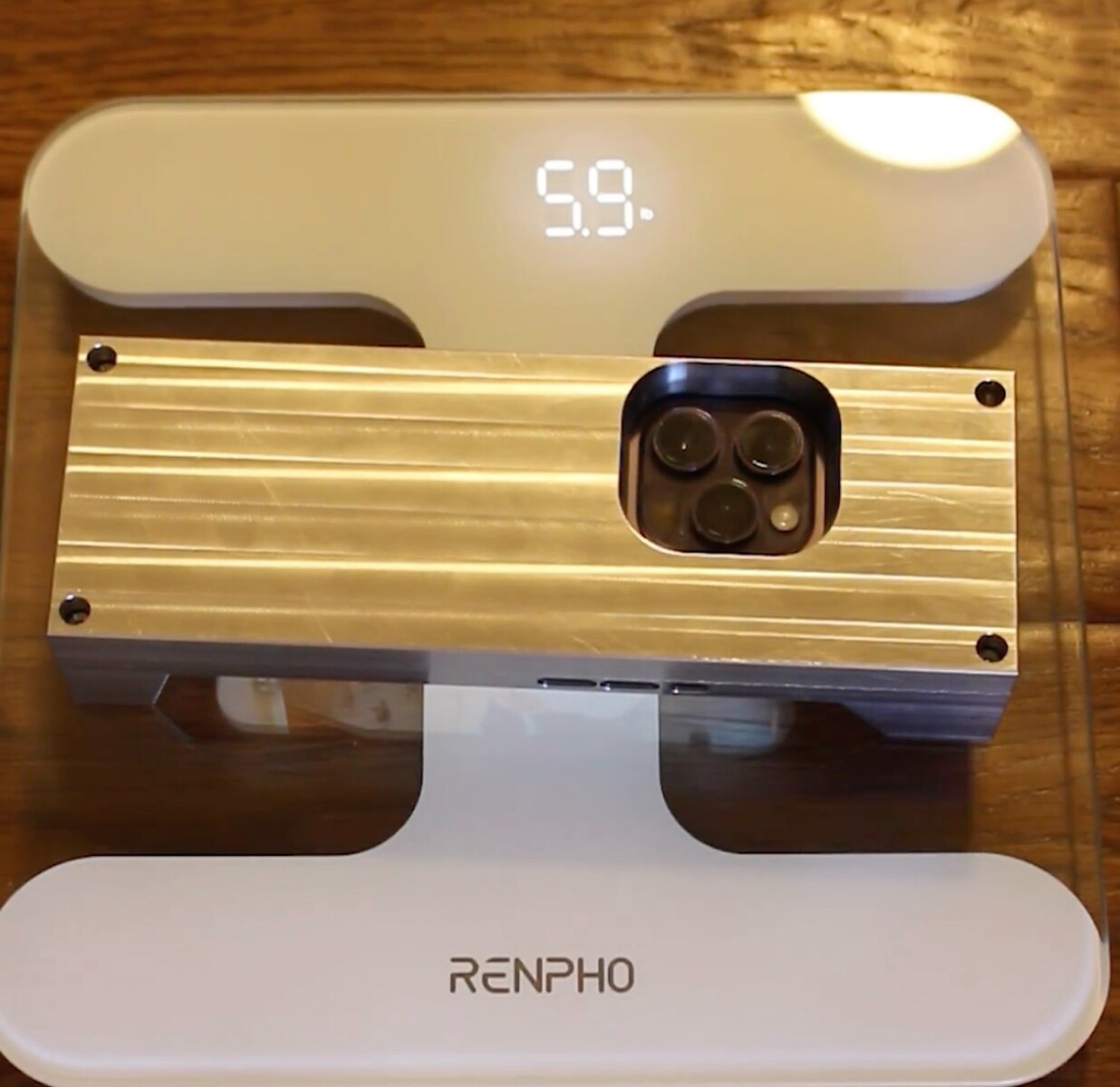 Top view of phone case