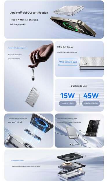 La caratteristica principale del power bank wireless RedMagic 10000 mAh è La caratteristica principale del power bank wireless RedMagic 10000 mAh è