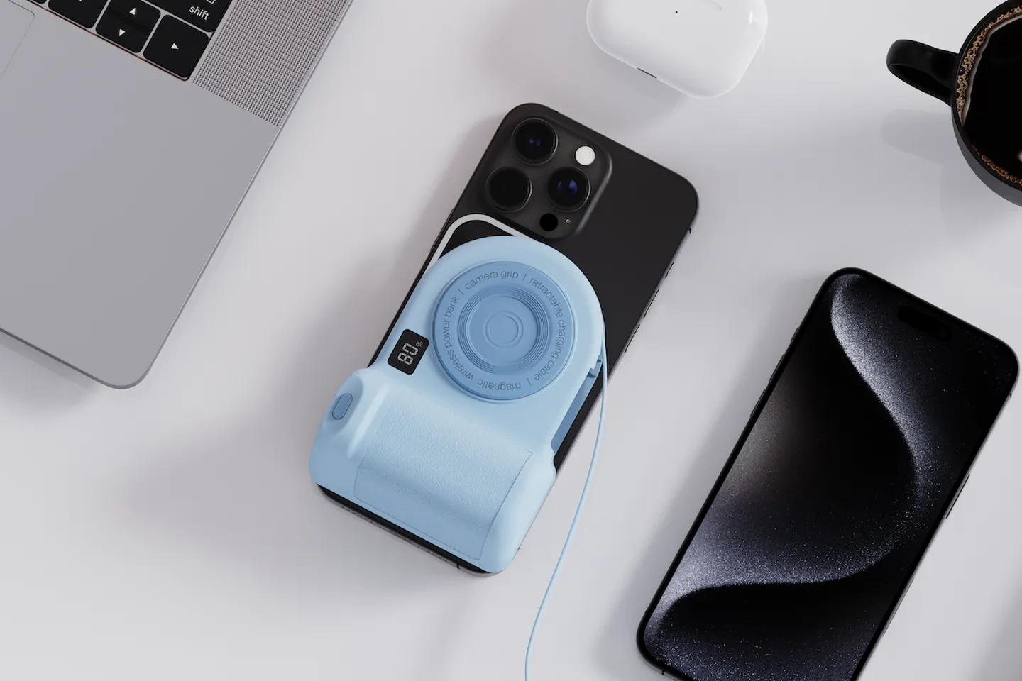 Belkin Stage PowerGrip colore blu 2 Belkin Stage PowerGrip colore blu 2