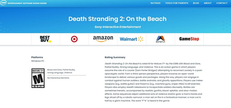 Death Stranding 2: On the Beach Età