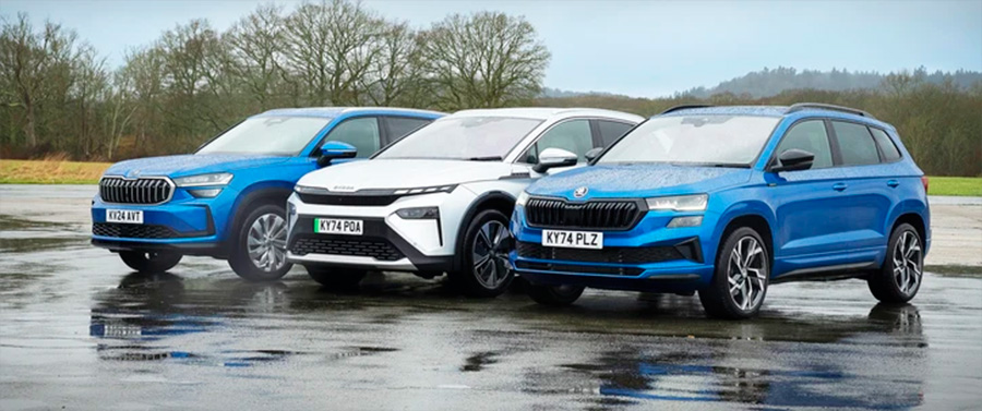 L'esperimento è stato condotto su tre autovetture Skoda