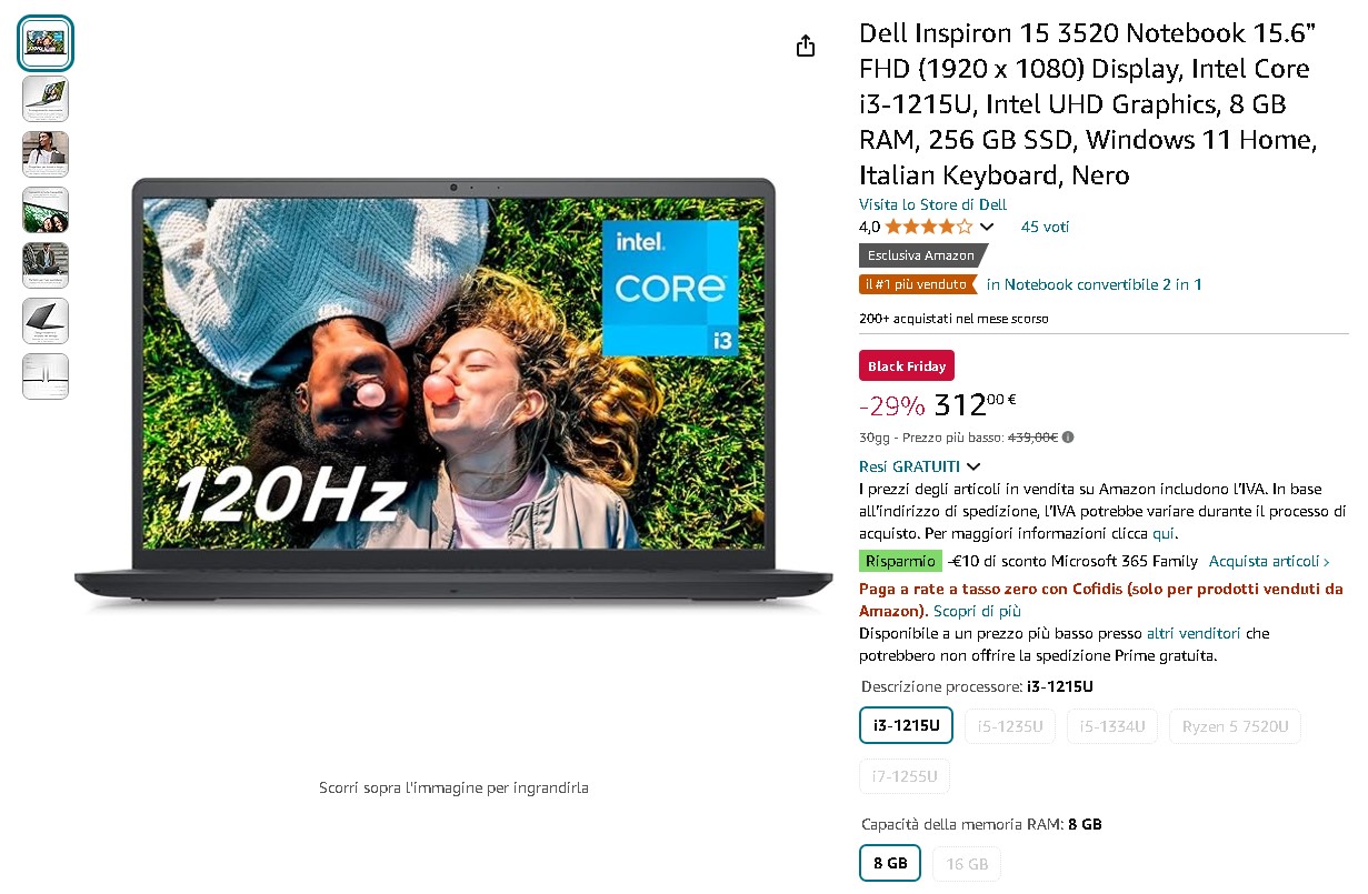 Dell Inspiron 15 3520 Laptop