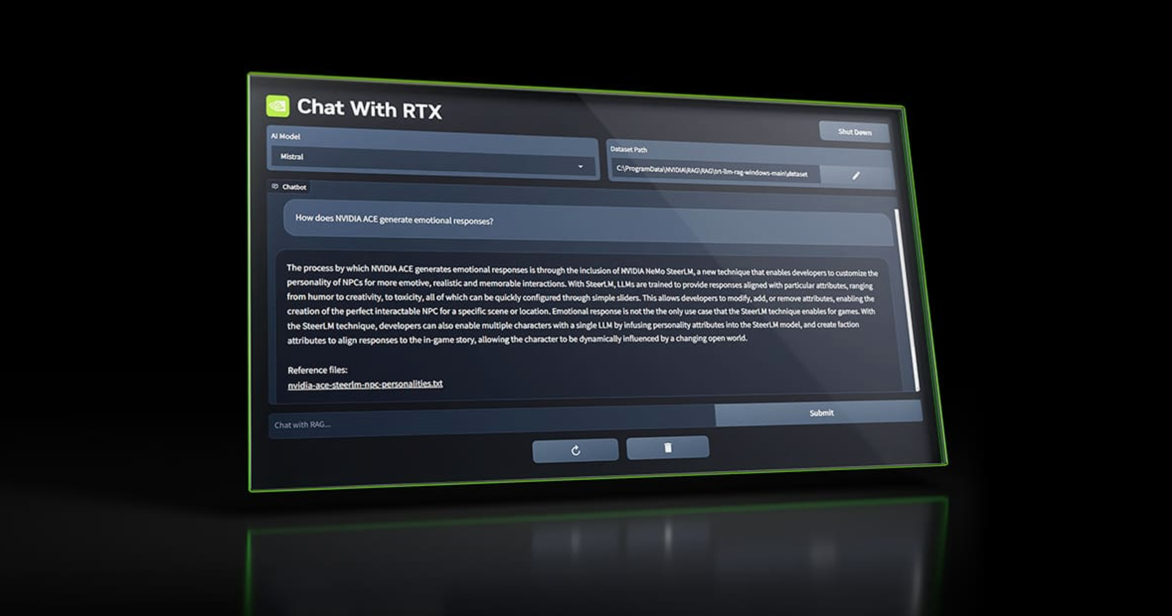 NVIDIA ha rilasciato un chatbot che viene eseguito direttamente sul PC dell'utente NVIDIA ha rilasciato un chatbot che viene eseguito direttamente sul PC dell'utente