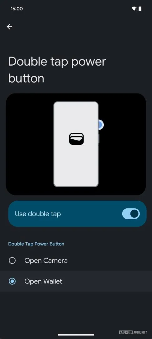Doppia pressione del tasto di accensione per aprire il portafoglio in Android 16 Doppia pressione del tasto di accensione per aprire il portafoglio in Android 16