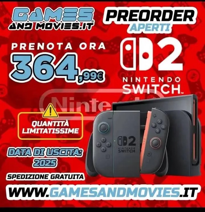 Poster promozionale di Nintendo Switch 2 Poster promozionale di Nintendo Switch 2
