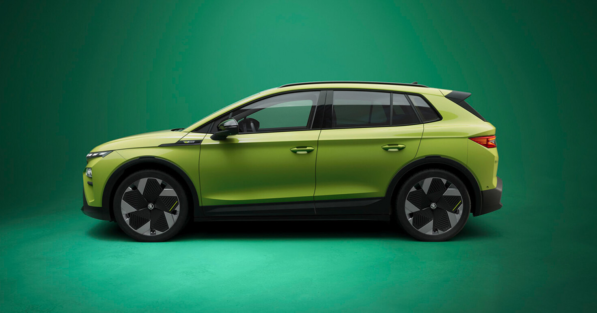 Vista laterale della Skoda Elroq RS Vista laterale della Skoda Elroq RS