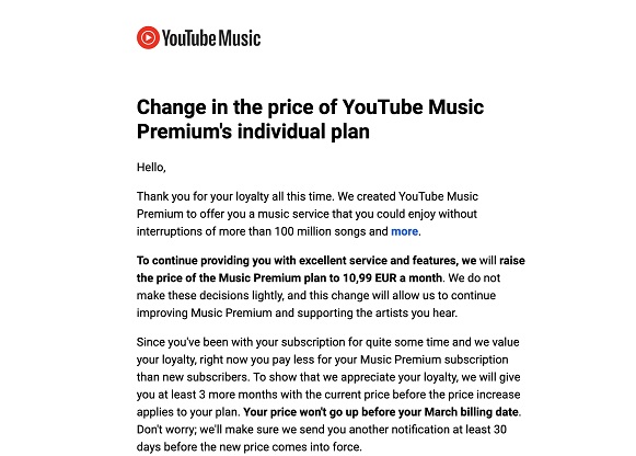 Google sta aumentando il costo degli abbonamenti a YouTube Premium e YouTube Music in alcuni paesi, ma offre una tariffa scontata di tre mesi-2 Google sta aumentando il costo degli abbonamenti a YouTube Premium e YouTube Music in alcuni paesi, ma offre una tariffa scontata di tre mesi-2
