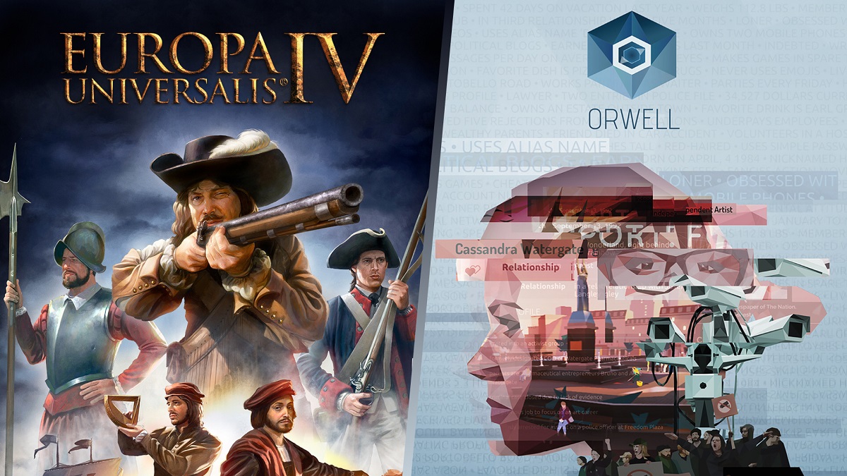 L'estrazione settimanale di giochi gratuiti è iniziata in EGS. Questa volta vengono offerti a tutti il gioco di grande strategia Europa Universalis IV e l'insolita distopia Orwell: Keeping an Eye on You L'estrazione settimanale di giochi gratuiti è iniziata in EGS. Questa volta vengono offerti a tutti il gioco di grande strategia Europa Universalis IV e l'insolita distopia Orwell: Keeping an Eye on You