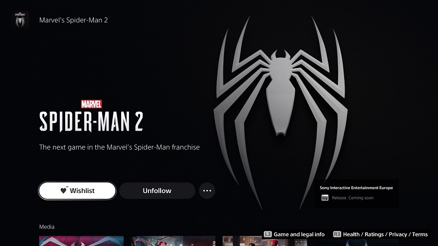 Sony sta probabilmente preparando una nuova presentazione di Marvel's Spider-Man 2. Gli utenti britannici possono già aggiungere il gioco alla loro lista dei desideri sul PS Store.-2 Sony sta probabilmente preparando una nuova presentazione di Marvel's Spider-Man 2. Gli utenti britannici possono già aggiungere il gioco alla loro lista dei desideri sul PS Store.-2
