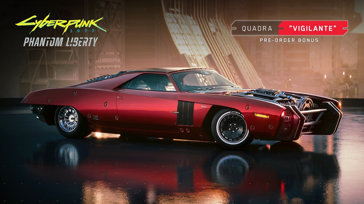 Per il pre-ordine dell'espansione Phantom Liberty per Cyberpunk 2077, i giocatori riceveranno un fantastico bonus: il Quadra Sport R-7. Per il pre-ordine dell'espansione Phantom Liberty per Cyberpunk 2077, i giocatori riceveranno un fantastico bonus: il Quadra Sport R-7.