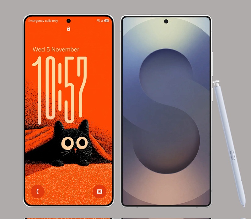 Render del Galaxy S26 Ultra e del Galaxy S25 Ultra