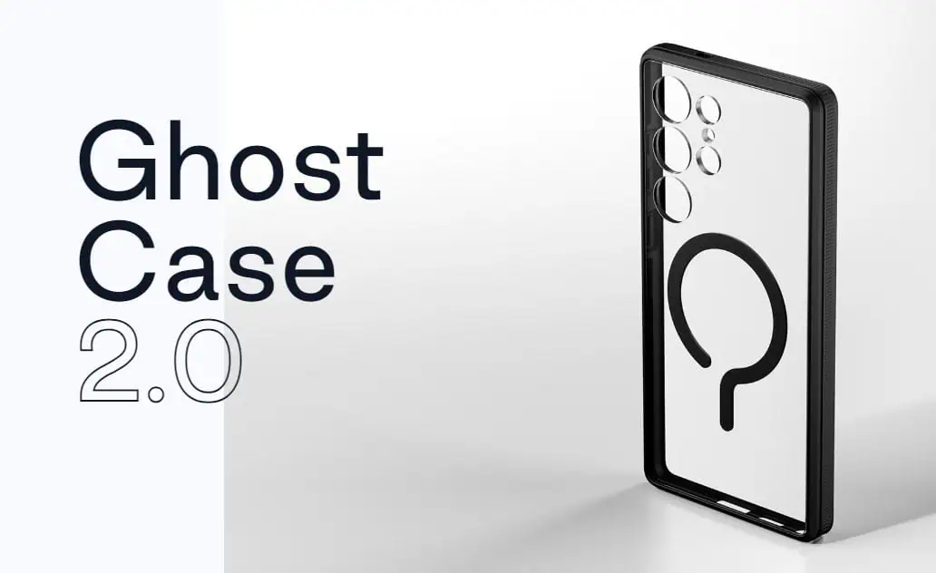 Rendering di Galaxy S25 Ultra con Ghost Case 2.0