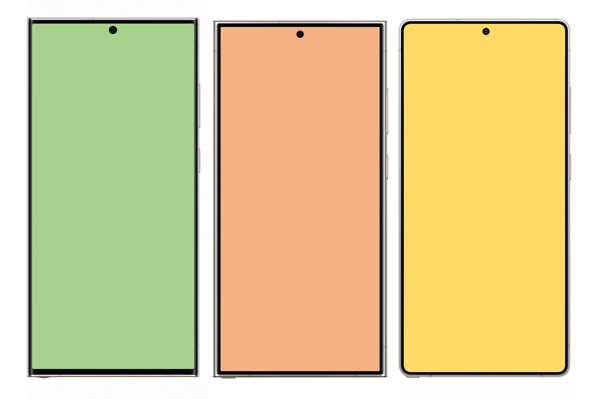 Samsung Galaxy Ultra Design a confronto Confronto tra i design degli smartphone Galaxy S23 Ultra, Galaxy S24 Ultra e Galaxy S25 Ultra