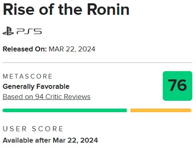 Un buon gioco che avrebbe potuto essere molto migliore: la critica ha riservato le sue lodi a Rise of the Ronin-2 Un buon gioco che avrebbe potuto essere molto migliore: la critica ha riservato le sue lodi a Rise of the Ronin-2