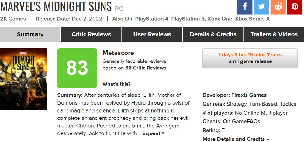 Il gioco è un successo! La critica elogia Marvel's Midnight Suns, un gioco tattico di Firaxis Studios-2 Il gioco è un successo! La critica elogia Marvel's Midnight Suns, un gioco tattico di Firaxis Studios-2