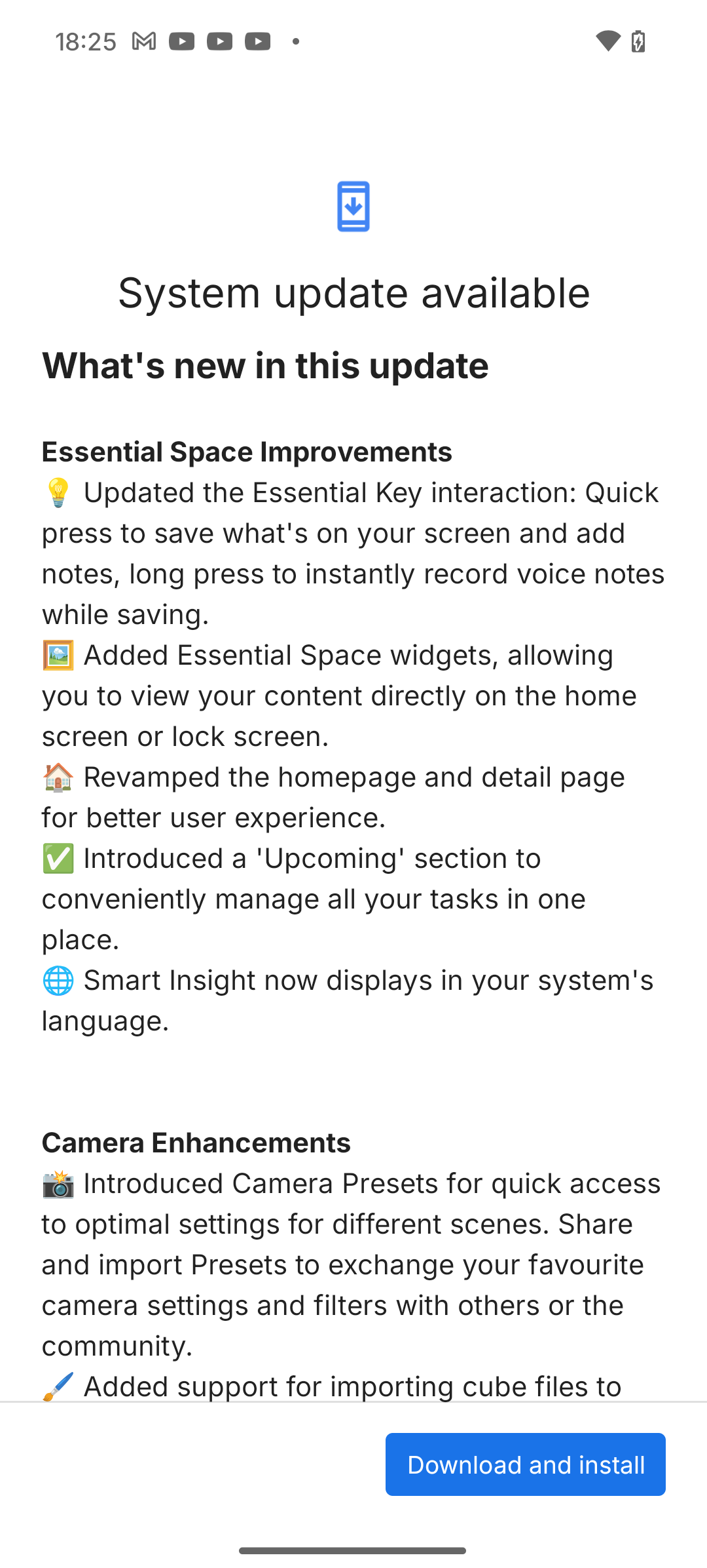 Schermata dell'interfaccia di Nothing Phone (3a)