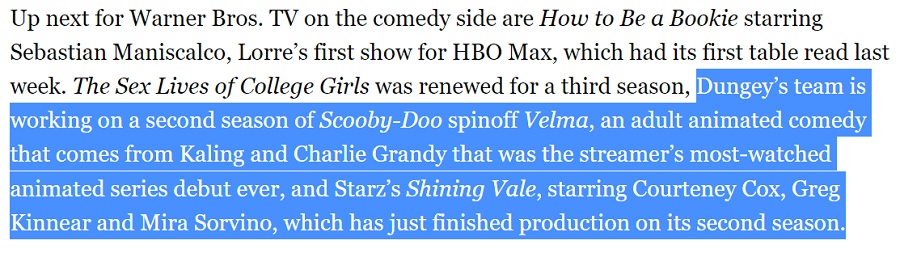 Una seconda stagione di Velma è in arrivo! Gli sceneggiatori della "peggiore serie animata della HBO Max" sono già al lavoro sul suo seguito-2 Una seconda stagione di Velma è in arrivo! Gli sceneggiatori della "peggiore serie animata della HBO Max" sono già al lavoro sul suo seguito-2
