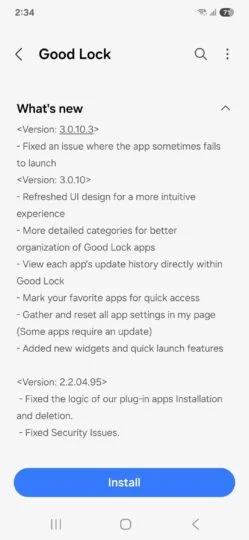 Aggiornamento 3.0.10.3 di Good Lock Aggiornamento 3.0.10.3 di Good Lock