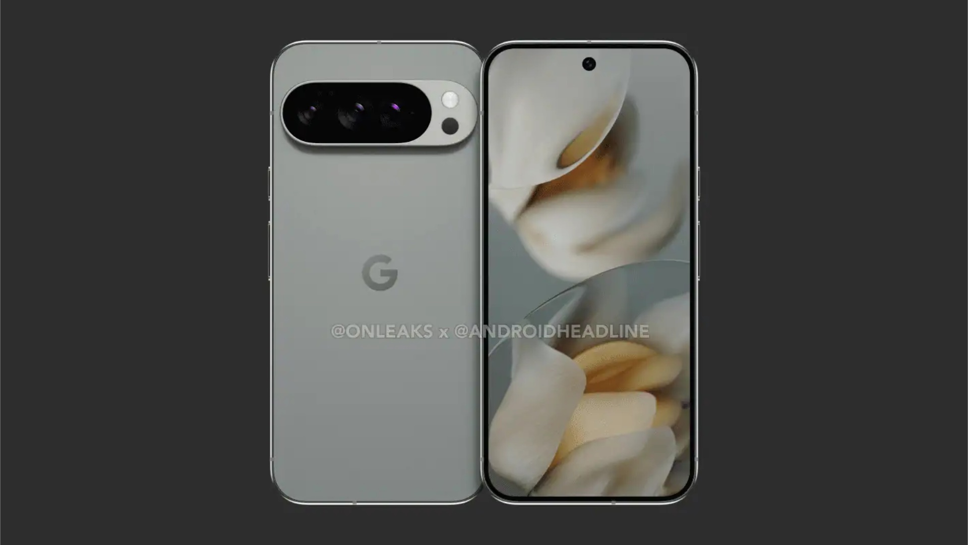 Concetto di Google Pixel 10 Pro XL in verde Concetto di Google Pixel 10 Pro XL in verde