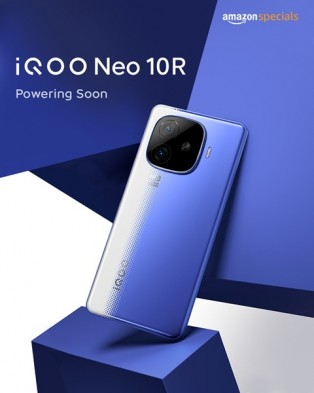 Smartphone iQOO Neo 10R nel colore MoonKnight Titanium