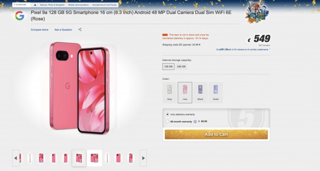 Lo smartphone Google Pixel 9a sullo sfondo Lo smartphone Google Pixel 9a sullo sfondo
