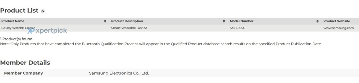 Dati dalla certificazione della Galaxy Watch8 Classic Dati dalla certificazione della Galaxy Watch8 Classic