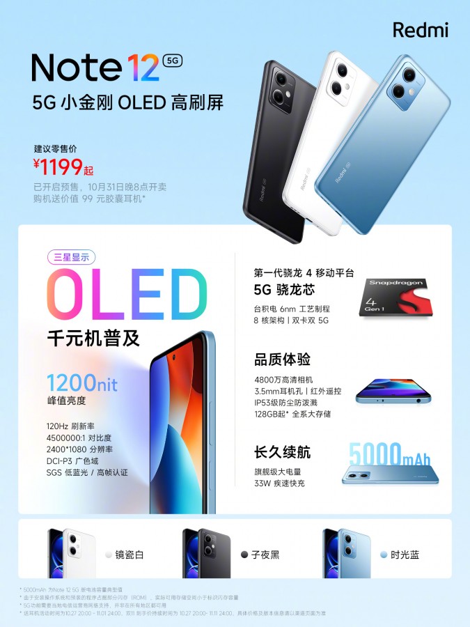 Redmi Note 12 - Snapdragon 4 Gen1, fotocamera da 48MP e display OLED da 120Hz a 165 dollari-2