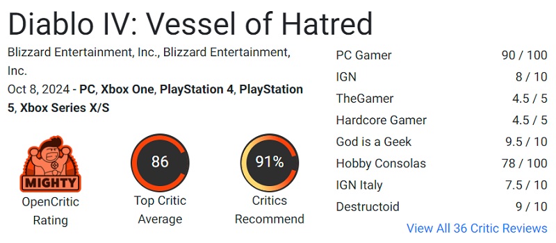 Un ottimo motivo per tornare a Diablo IV: i critici hanno elogiato l'espansione Vessel of Hatred ma sono contrariati dal suo prezzo-3 Un ottimo motivo per tornare a Diablo IV: i critici hanno elogiato l'espansione Vessel of Hatred ma sono contrariati dal suo prezzo-3