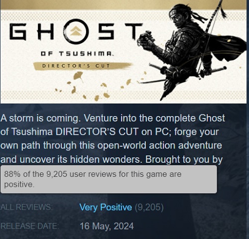Ghost of Tsushima è diventato il gioco single-player di maggior successo di Sony su Steam, superando anche God of War (2018)-2 Ghost of Tsushima è diventato il gioco single-player di maggior successo di Sony su Steam, superando anche God of War (2018)-2