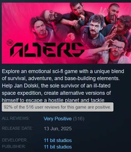 Screenshot del gioco The Alters Screenshot del gioco The Alters