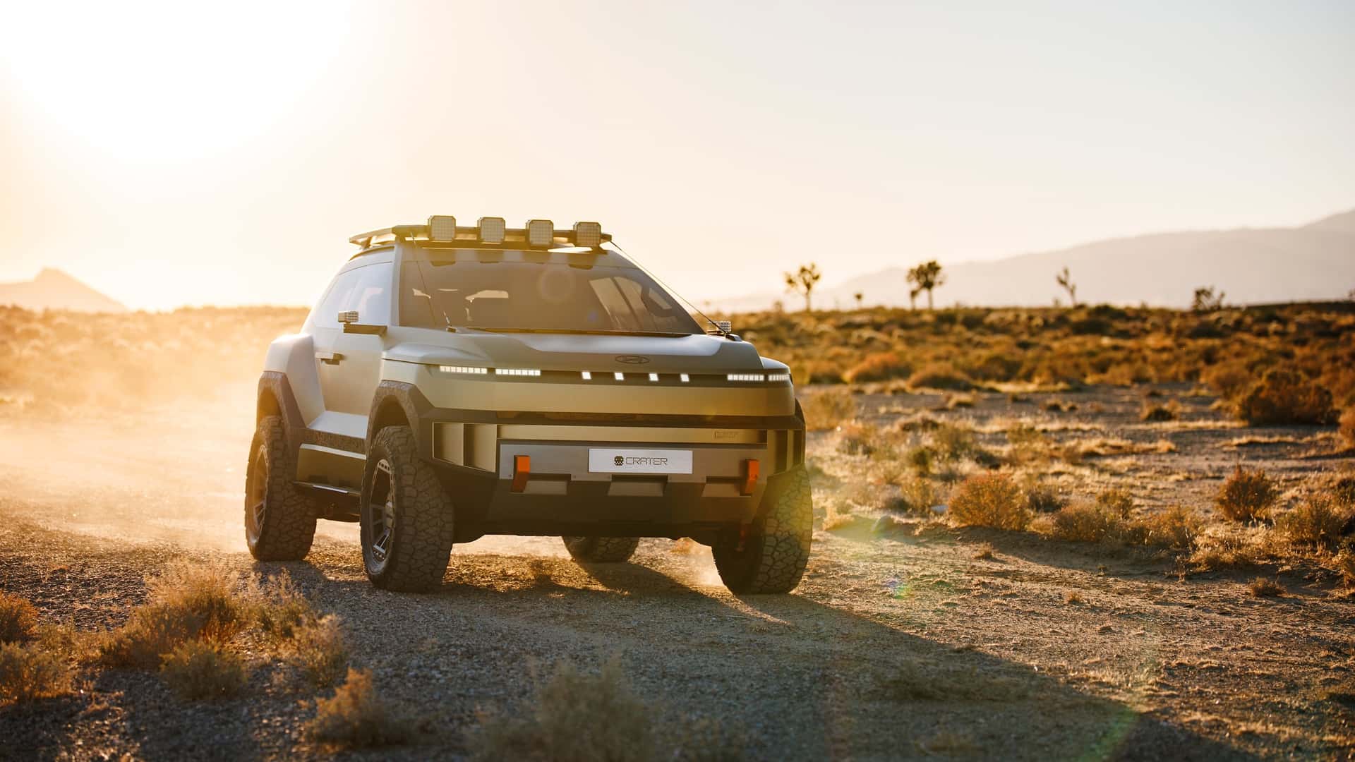 Hyundai Crater con pneumatici fuoristrada da 33 pollici