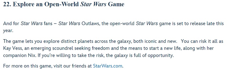 Disney: Il gioco d'azione Star Wars Outlaws di Ubisoft uscirà alla fine del 2024-2 Disney: Il gioco d'azione Star Wars Outlaws di Ubisoft uscirà alla fine del 2024-2