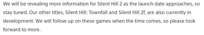 I lavori su due progetti della serie Silent Hill, sottotitolati Townfall e F, sono in dirittura d'arrivo: il produttore della serie ha rassicurato i fan-2 I lavori su due progetti della serie Silent Hill, sottotitolati Townfall e F, sono in dirittura d'arrivo: il produttore della serie ha rassicurato i fan-2