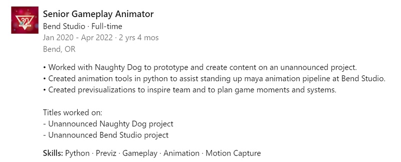 Gli sviluppatori di Days Gone e i creatori di The Last of Us potrebbero essere al lavoro su un progetto comune non ancora annunciato-2 Gli sviluppatori di Days Gone e i creatori di The Last of Us potrebbero essere al lavoro su un progetto comune non ancora annunciato-2