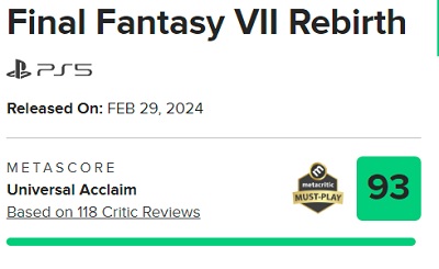 I critici sono entusiasti di Final Fantasy VII Rebirth e danno al gioco il massimo dei voti-2 I critici sono entusiasti di Final Fantasy VII Rebirth e danno al gioco il massimo dei voti-2